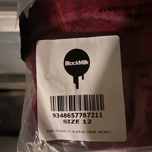 Blackmilk “SOME VELVET MORNING CROPPED JACKET - LIMITED” Size 8 US/12 AUST NWT - Picture 13 of 16